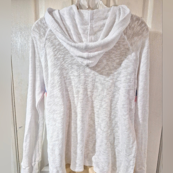 Sundry Knit Hoodie White Stripes Cotton Sweater Small - Picture 5 of 8
